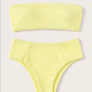 High Waisted Ribbed Bikini